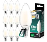 Lumiled Bombilla LED ultraeficiente B35 E14, clase energética A, 2,2 W, 470 lm, equivalente a 40 W, 2700 K, luz blanca cálida, filamento de cristal esmerilado, ángulo de haz de 360°, no regulable