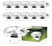Lumiled Juego de 10 bombillas LED AR111 G53, tensión, 12 V, 15 W (equivalente a 100 W), blanco neutro, 4000 K, ángulo de haz de 24 grados, plata, 1521 lúmenes, Ra>80, aluminio PC