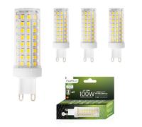 Lumiled Juego de 4 bombillas LED G9 de 12 W (equivalente a 100 W), 4000 K, blanco neutro, 1152 lm, ángulo de luz de 360°, 230 V, bombillas pequeñas, ahorro de energía, sin parpadeo, fuente de luz SMD