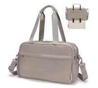 Lumimollis Bolsa de Viaje Mujer & Hombre, Maleta 40x20x25cm con Compartimento Extensible, Bolsa Deporte Bolso Hombre con Poche Seco y Húmedo, Maletas de Cabina Grande con Correa para Maleta (Marrón)
