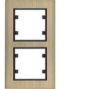 Lumina passion Marco 2x vertical aluminio latón WL9124 hager polo 8694407002198