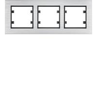 Lumina Passion Marco 3x Horizontal Aluminio Plata WL9232 hager polo 8694407002389