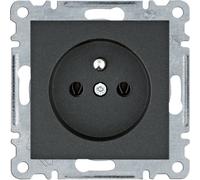 Lumina Toma de corriente con toma de tierra 16A/250VAC negro WL1023 hager polo 8694407003362