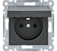 Lumina Toma de corriente con toma de tierra y tapa 16 A/250 VAC negro WL1123 hager polo 8694407003447