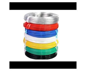 LuminaCr able de cobre puro apantallado, cable de sensor de bobina inductiva FF46 con aislamiento FEP, multicolor, 5-10 m, 0,12-4 mm, trenzado y blindado.(Yellow,5M SQ 0.75MM)