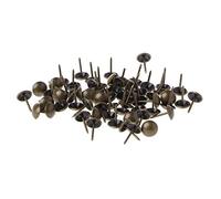 LuminaCreek 100 piezas de clavos de latón antiguo for tapicería, tachuelas for muebles, chinchetas, herrajes de decoración habituales(Bronze)