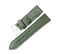 LuminaCr orrea de cuero de liberación rápida for reloj de hombre, reloj de pulsera de cuero vintage(Green,18 mm)