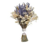 LuminaCreek Ramos de Boda de Flores Grandes de Lavanda Seca de Hierba de la Pampa, Colas de Conejo secas Naturales, decoración de Hierba de la Pampa, arreglos for Damas de Honor(E)