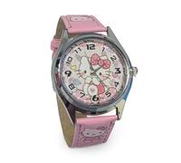 LuminaLux Reloj Analógico de Cuarzo para Niña, Correa de Cuero Colorida, Hello Kitty, Princesa Disney - Regalo 3-10 Años en Caja Colorida, Rosa