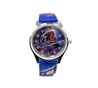 LuminaLux Reloj analógico de cuarzo para niños, correa de cuero colorida para niños, regalo para niños de 3 a 10 años, Spiderman, dibujos animados, empaquetado en caja de regalo colorida