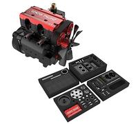 LuminaNova SEMTO Engine ST-NF2 Motor Modelo 7.0cc Mini Inline Doble Cilindro Cuatro Tiempos Refrigerado por Aire Nitro Motor Amante Juguete Regalo para Niños Adultos (Rojo)