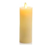 Luminara Vela de pilar delgada clásica de llama artificial realista, luces LED de llama móvil, funciona con pilas, sin perfume, lista para control remoto, 5 cm de ancho x 15 cm de alto