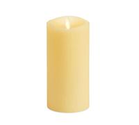 Luminara Vela realista de pilar de llama en movimiento artificial, luces LED, sin perfume, lista para control remoto, color marfil (7,6 cm de ancho x 15,6 cm de alto)