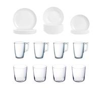 Luminarc Apartamento Set Apartamento 20 Piezas - 4 Personas Opal Apto Microondas Ecológico