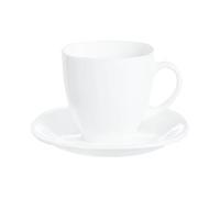 Luminarc Caja 6 Tazas con Plato Carine Blanco de Opal 22 lanco, Opal, forma redondo, acabado brillo, 22cl