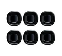 Luminarc Carine Negro 6 Plato Llano Vidrio Apto Microondas Apto Frigorífico Reciclable