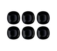 Luminarc Carine Negro 6 Plato Postre Opal Gris 19cm Opal Apto Microondas Apto Frigorífico Reciclable
