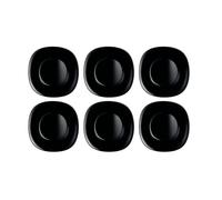Luminarc Carine Negro 6 Plato Postre Opal Gris 21cm Opal Apto Microondas Apto Frigorífico Reciclable