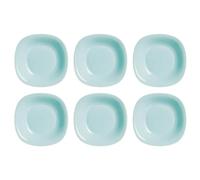 Luminarc Carine Turquesa 6 Plato Postre Opal Gris Apto Microondas Apto Frigorífico Reciclable