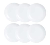 Set de Platos Luminarc Diwali 6 pcs Blanco Vidrio 19 cm