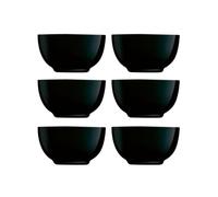 Luminarc Diwali Negro 6 Bol Vidrio Apto Microondas Apto Frigorífico Reciclable