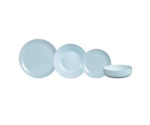 Luminarc Diwali Paradise Vajilla Opal Azul Con Ensaladera Apto Microondas 100% Higiénico