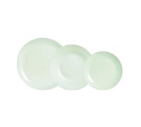 LUMINARC DIWALI PARADISE, Vajilla Vidrio Opal verde 12 Piezas, 4 Personas