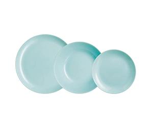 Luminarc Diwali Turquesa Vajilla Opal 18 Piezas-6 Personas Turquesa