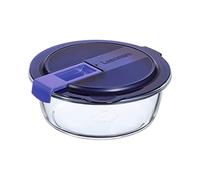 Luminarc EASY BOX - Recipiente Redondo Hermetico 92Cl, Azul, 5424855