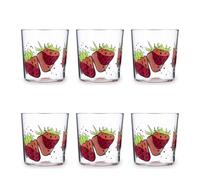 Luminarc Fresas Set 6 Vasos 36cl Fresas 36cl Sodo Apto Frigorífico Apilable