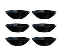 Luminarc Harena Negro 6 Bol Vidrio 20cm Opal Apto Microondas Apto Frigorífico Reciclable