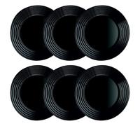 Luminarc Harena Negro 6 Plato Postre Vidrio 19cm Opal Apto Microondas Apto Frigorífico Reciclable