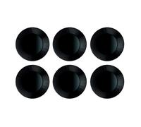 Luminarc Harena Negro 6 Plato Postre Vidrio 23,5cm Opal Apto Microondas Apto Frigorífico Reciclable