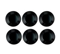 Luminarc Harena Negro 6 Plato Postre Vidrio 25cm Opal Apto Microondas Apto Frigorífico Reciclable