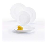 Set de vajilla luminarc harena blanco vidrio 18 piezas 0883314513912 s2703781 luminarc