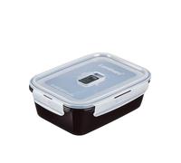 Luminarc Pure Box Negro Recipiente Rectangular Hermético Vidrio 19x13x7,3cm - 122cl