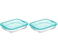 Luminarc Keep'n Lagon Recipiente Rectangular Vidrio 28x21x6cm - 150cl Sodo Apto Microondas Apto Frigorífico Reciclable (Paquete de 2)