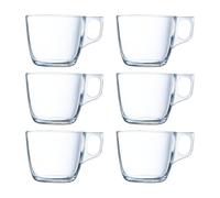 Luminarc Nuevo Set 6 Tazas Vidrio 22cl Sodo Apto Microondas 100% Higiénico
