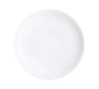 LUMINARC PAMPILLE BLANCO Plato Postre Opal 19CM Blanco Con relieve Fabricado en Francia Reciclable Blanco