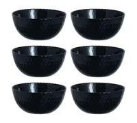 Luminarc Pampille Negro Set 6 Boles Vidrio Apto Microondas Apto Frigorífico Apilable