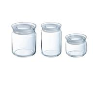 Luminarc Pav Caja 3 Tarros Hermeticos Vidrio 0,5l - 0,75l - 1l Sodo Apto Frigorífico No Apto Microondas Ecológico