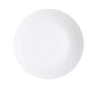 Luminarc Plato hondo Pampille de vidrio opal 20 cm | Blanco, Vidrio opal, formato redondo, acabado con relieve, 20 cm, apilable, apto para microondas, apto para frigorífico