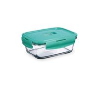 Luminarc Turquesa Recipiente Rectangular Hermético Vidrio 82cl Sodo Apto Microondas