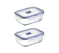 Luminarc Set de 2 recipientes herméticos Pure Box Active de vidrio, 82 cl