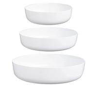 Luminarc Set de 3 Fuentes Redondas Vidrio Diwali de Opal 26/22/18cm | Blanco, Opal, forma redondo, acabado brillo, 26/22/18cm