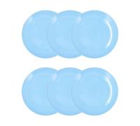 Luminarc Set de 6 platos llanos Apy Paradise de vidrio opal 25 cm | Azul, Vidrio opal, formato redondo, acabado brillo, 25 cm, 6 piezas, apilable, apto para microondas, apto para frigorífico