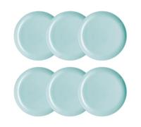 Luminarc Set de 6 platos llanos Diwali de vidrio opal 25 cm