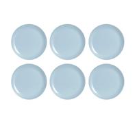 Luminarc Set de 6 platos llanos Diwali Paradise de vidrio opal 25 cm | Azul, Vidrio opal, formato redondo, acabado brillo, 25 cm, 6 piezas, apilable, apto para microondas, apto para frigorífico
