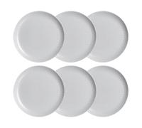 Luminarc Set de 6 platos llanos Pampille Granit de vidrio opal 25 cm