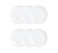 Luminarc Set de 6 platos postre Apy de vidrio opal 18 cm | Blanco, Vidrio opal, formato redondo, acabado brillo, 18 cm, 6 piezas, apilable, apto para microondas